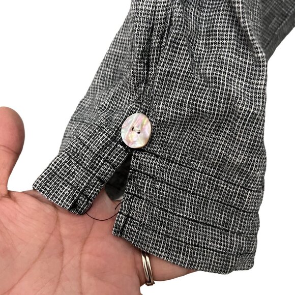 Fresh Produce Womens Navy Micro Grid Pattern Straight Leg Ankle Pants Size XS - Picture 4 of 5